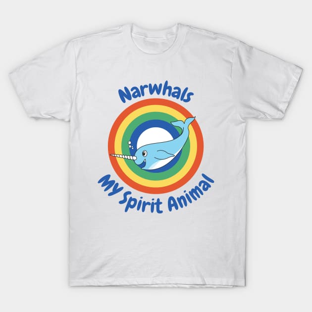 Unicorn Of The Sea Narwhals Cute Sea Animal T-Shirt by MinimalSpace